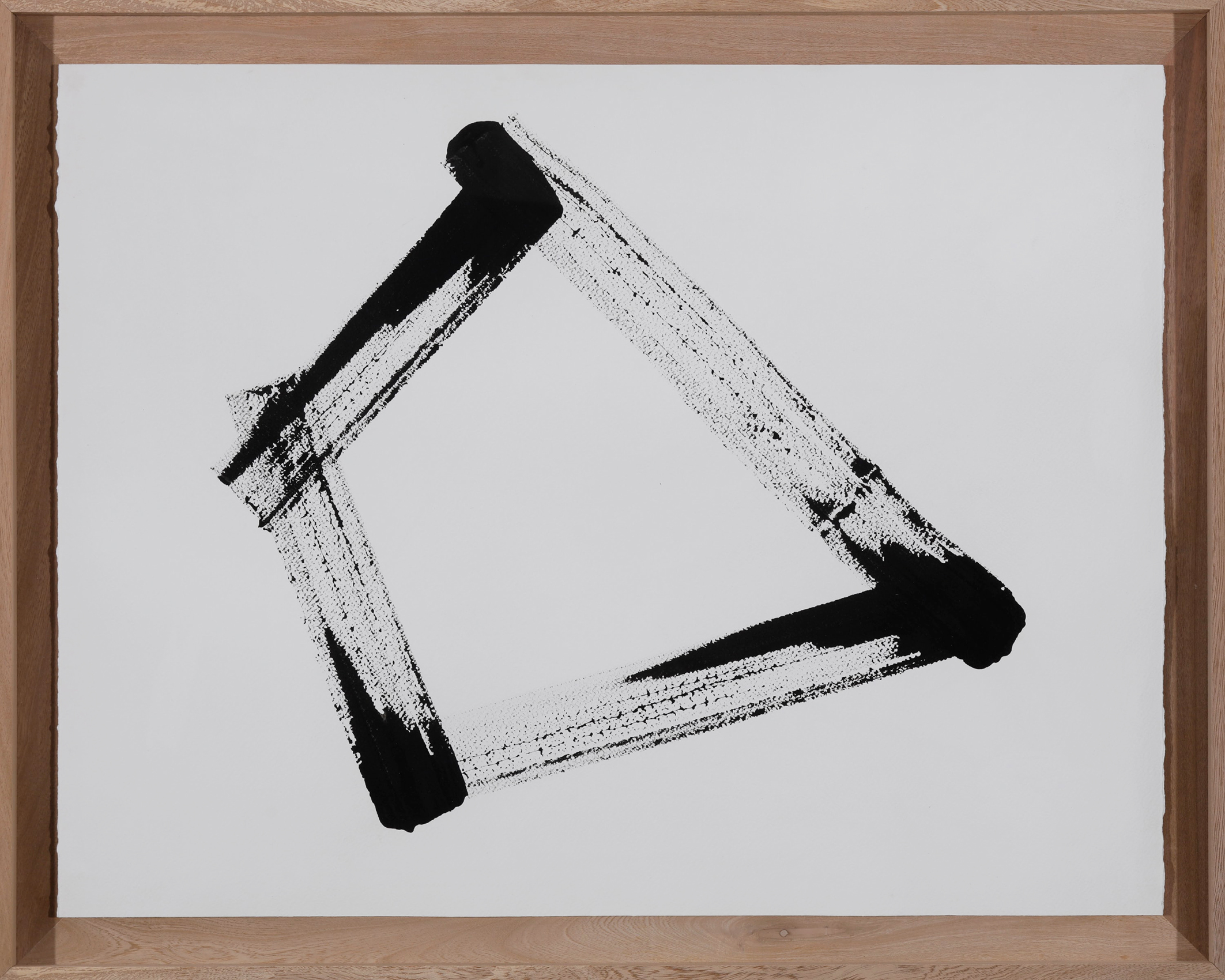 Sin título (Pintura Acrílica Negra, Brocha 63 mm y Papel Fabriano 2-3), 2018 : Francisco Ugarte