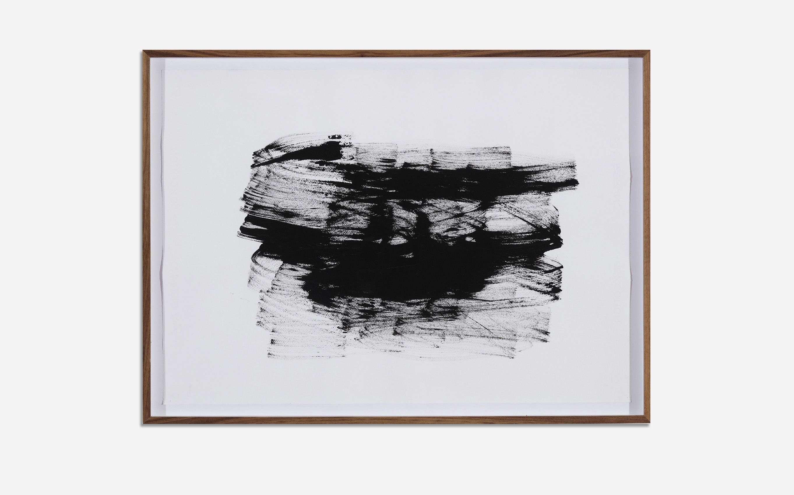 Sin título (Pintura acrílica negra, brocha 63mm y papel fabriano), 2017 : Francisco Ugarte