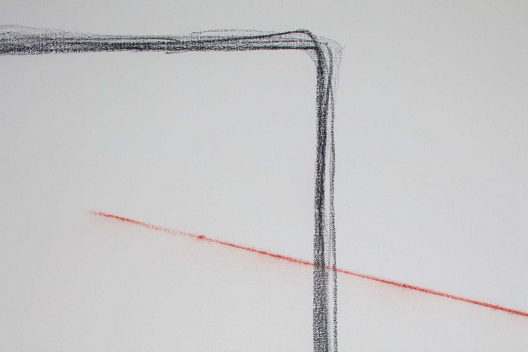 Óleo amarillo, tiralíneas y carboncillo, 2020 : Francisco Ugarte