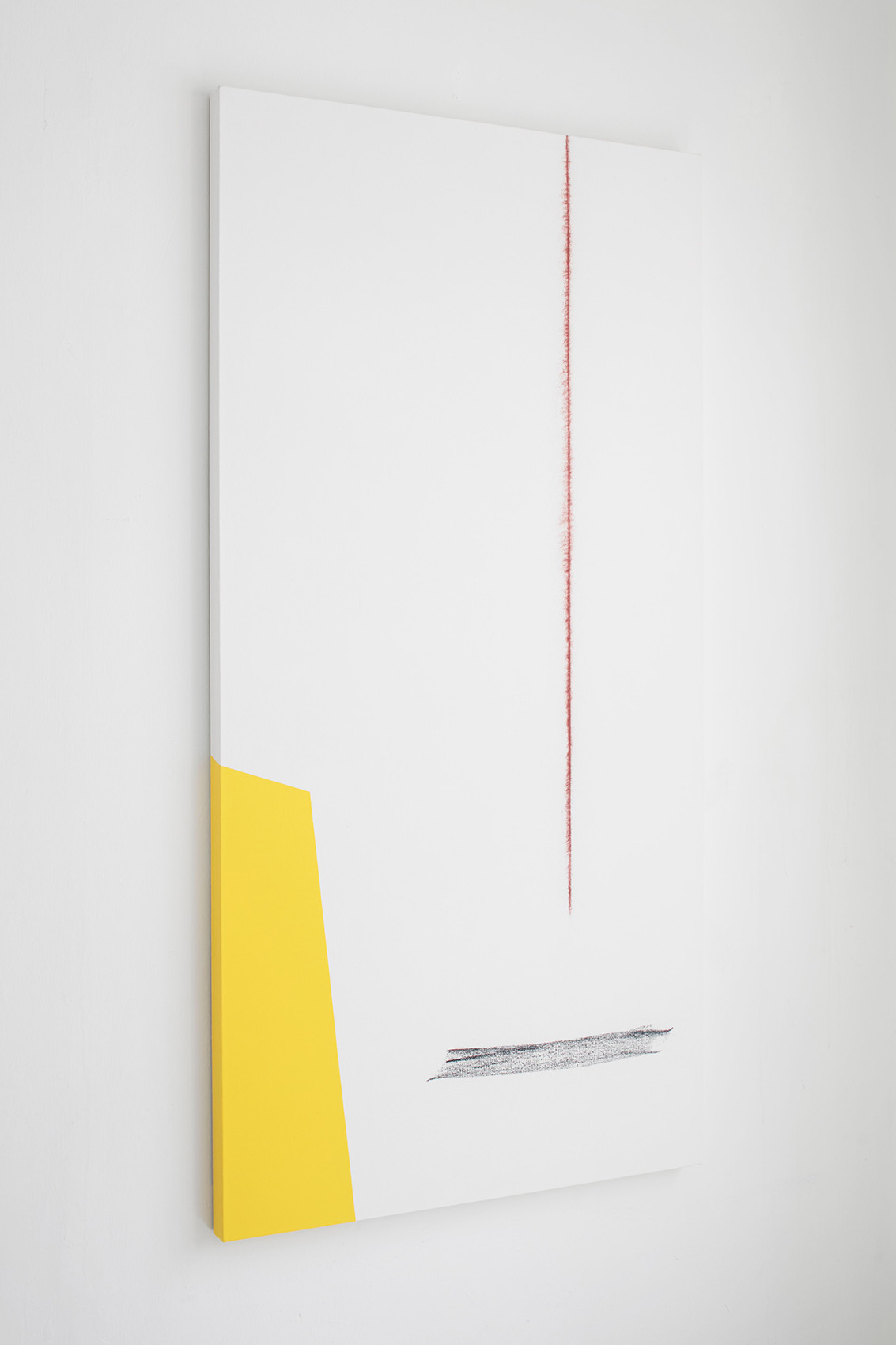 Óleo amarillo, tiralíneas y carboncillo, 2020 : Francisco Ugarte