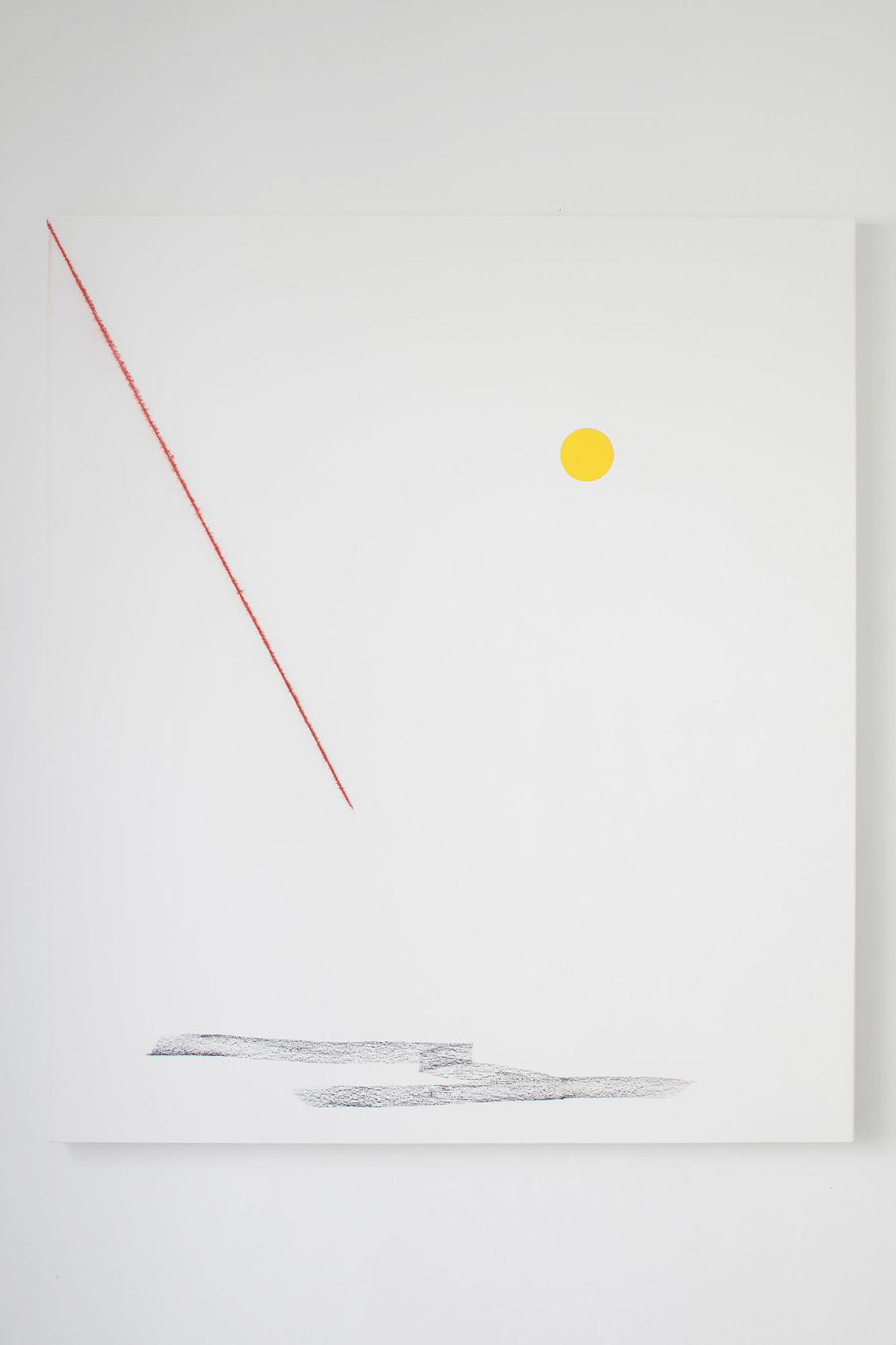 Óleo amarillo, tiralíneas y carboncillo, 2020 : Francisco Ugarte