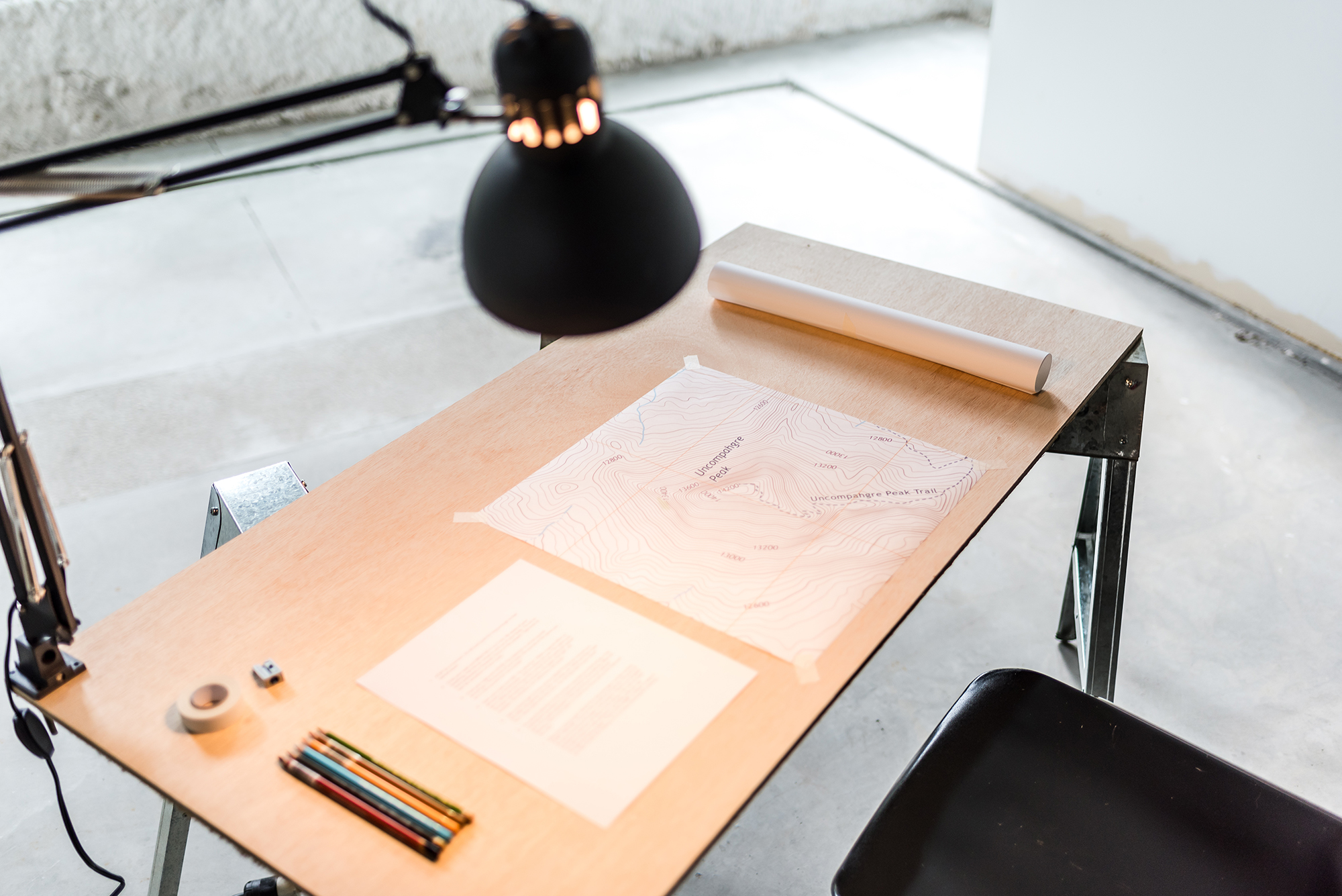 Instalación del taller Tracing Mountains, 2017 : Francisco Ugarte