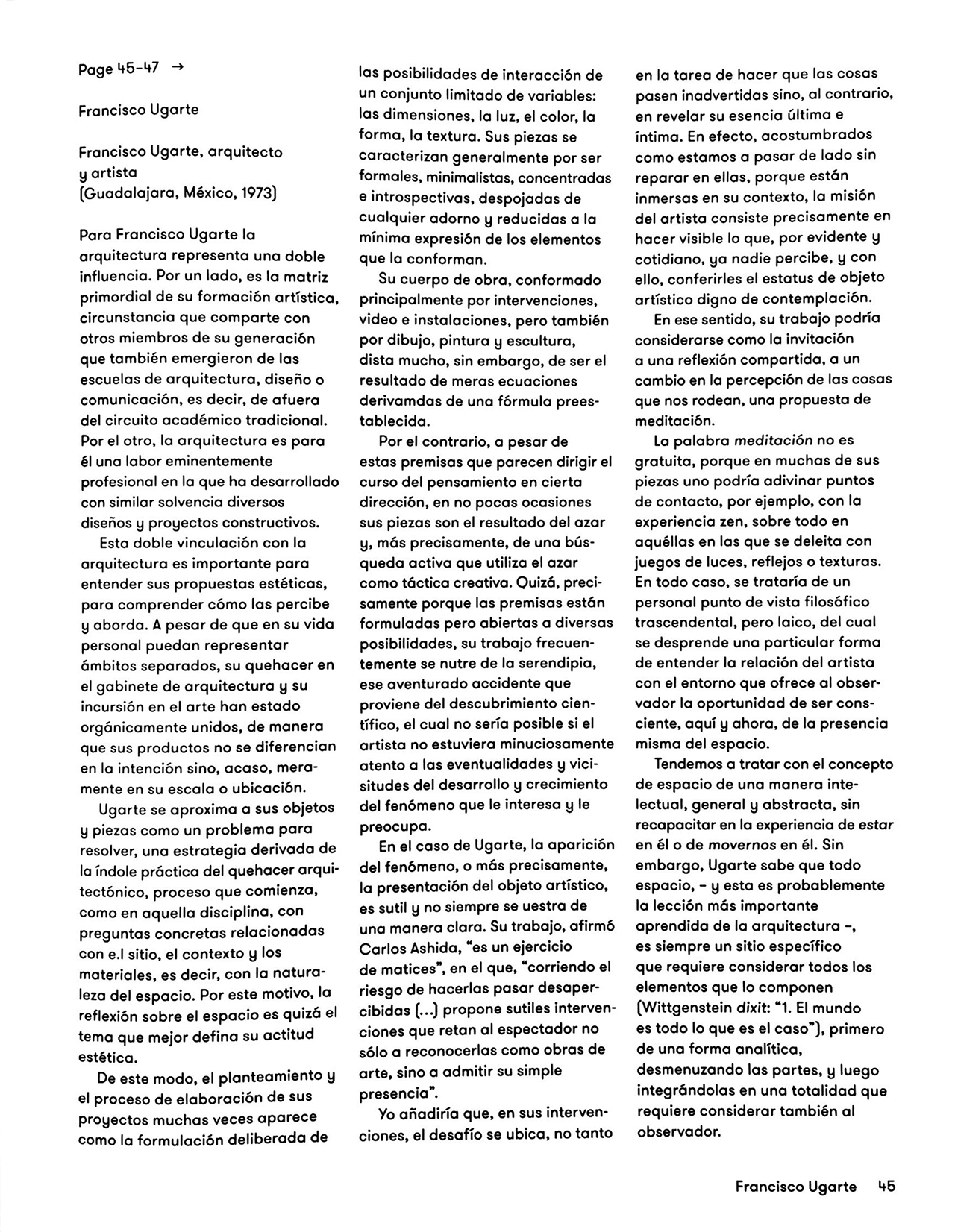 PRŌTOCOLLUM : Francisco Ugarte