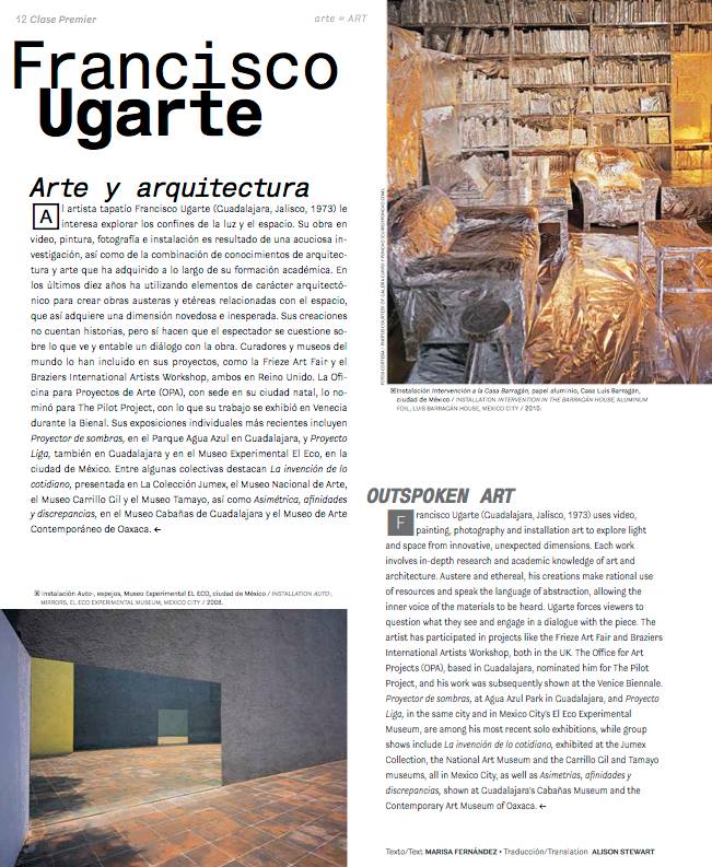 Revista Clase Premier vol.48 : Francisco Ugarte