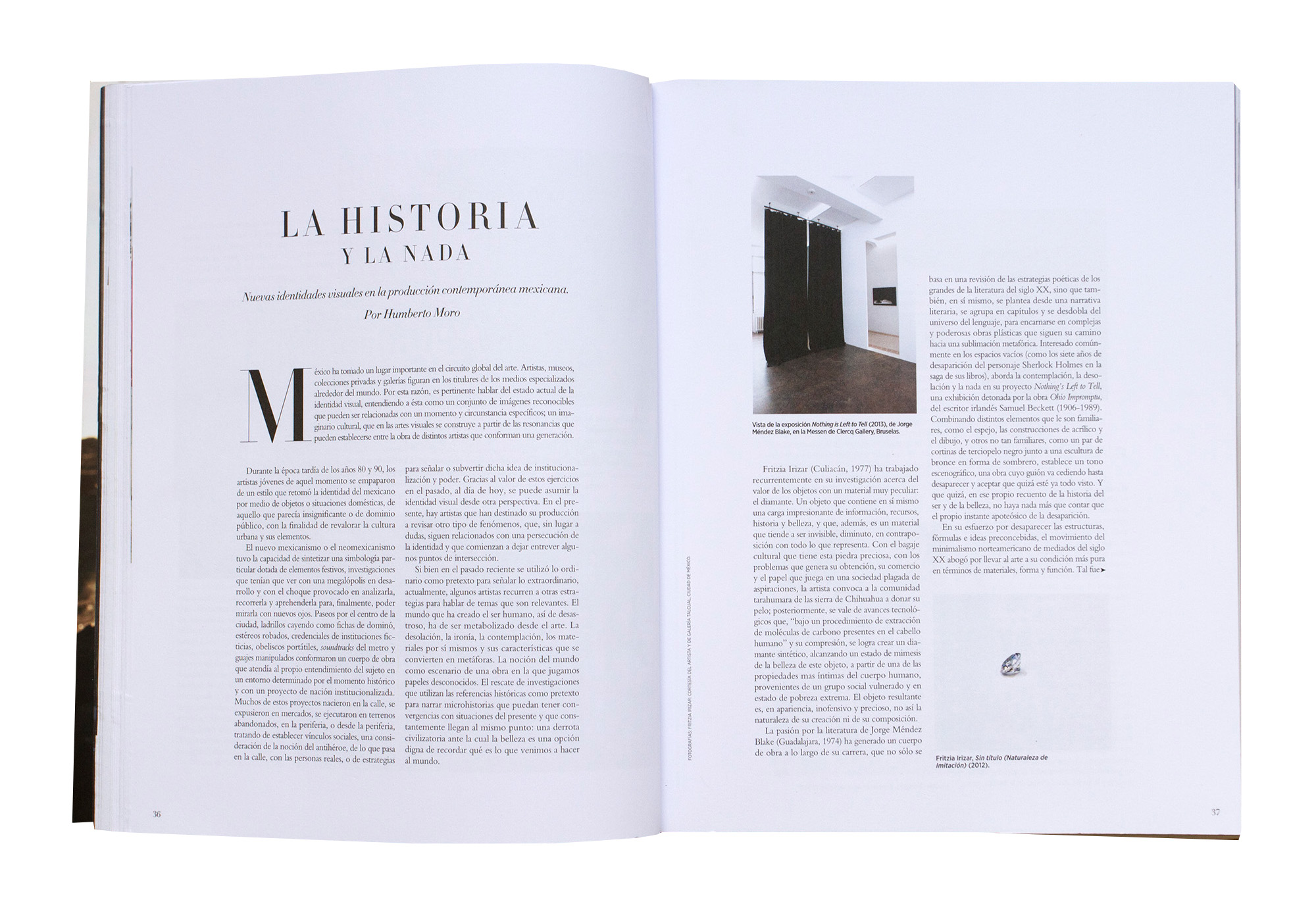 Revista Harper’s Bazaar Art, vol.01, LA HISTORIA Y LA NADA : Francisco Ugarte